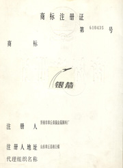 銀箭鋁銀漿商標(biāo)注冊(cè)證 銀箭鋁銀漿商標(biāo)注冊(cè)證